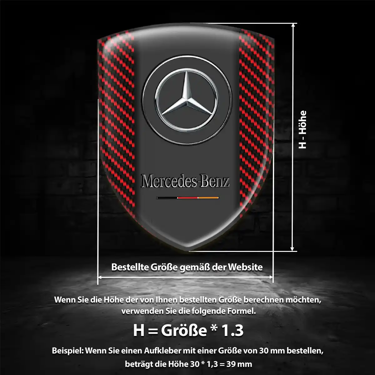 Mercedes Emblem Aufkleber Wappen Auto Hohe Qualität