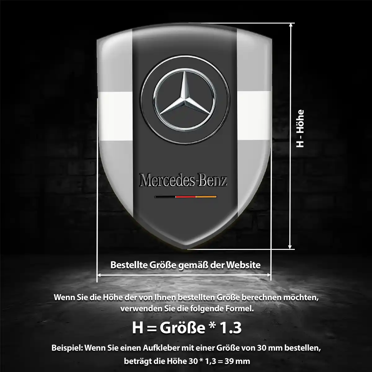 Mercedes Emblem Aufkleber Wappen Auto Limitierte Auflage