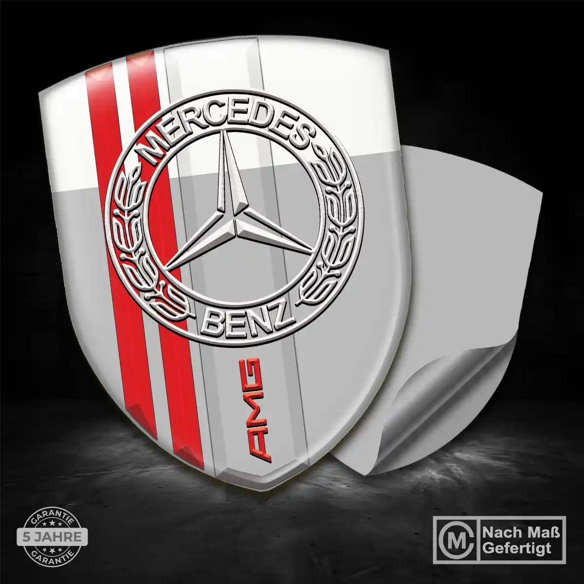 Mercedes Emblem Aufkleber Wappen Auto Premium-Edition