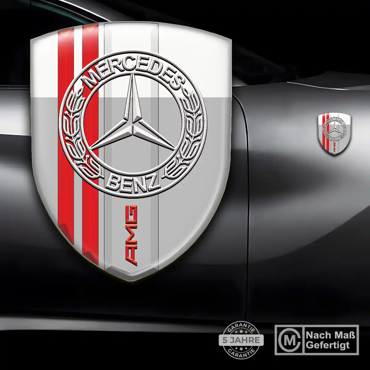 Mercedes Emblem Aufkleber Wappen Auto Premium-Edition