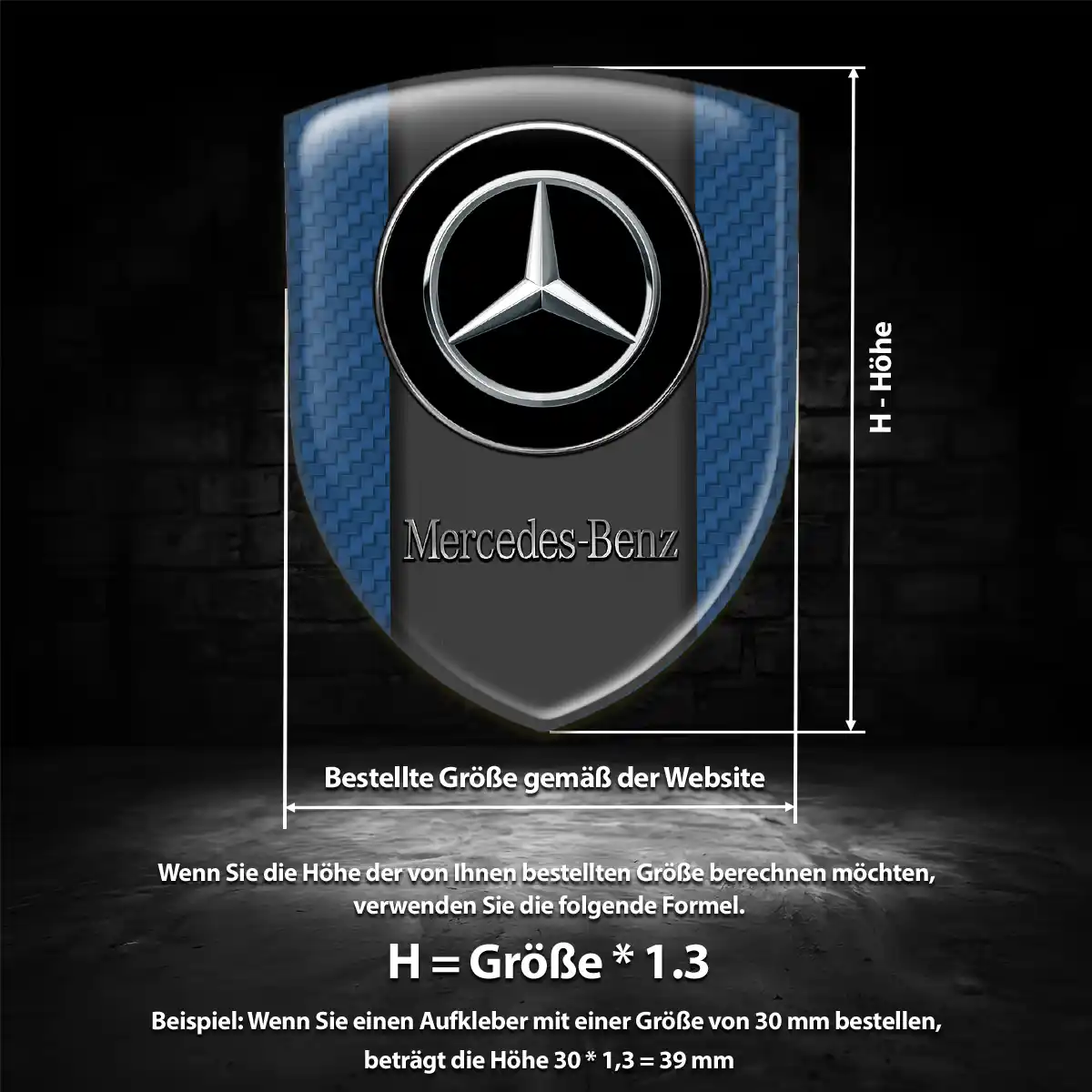 Mercedes Emblem Aufkleber Wappen Auto Premiumqualität