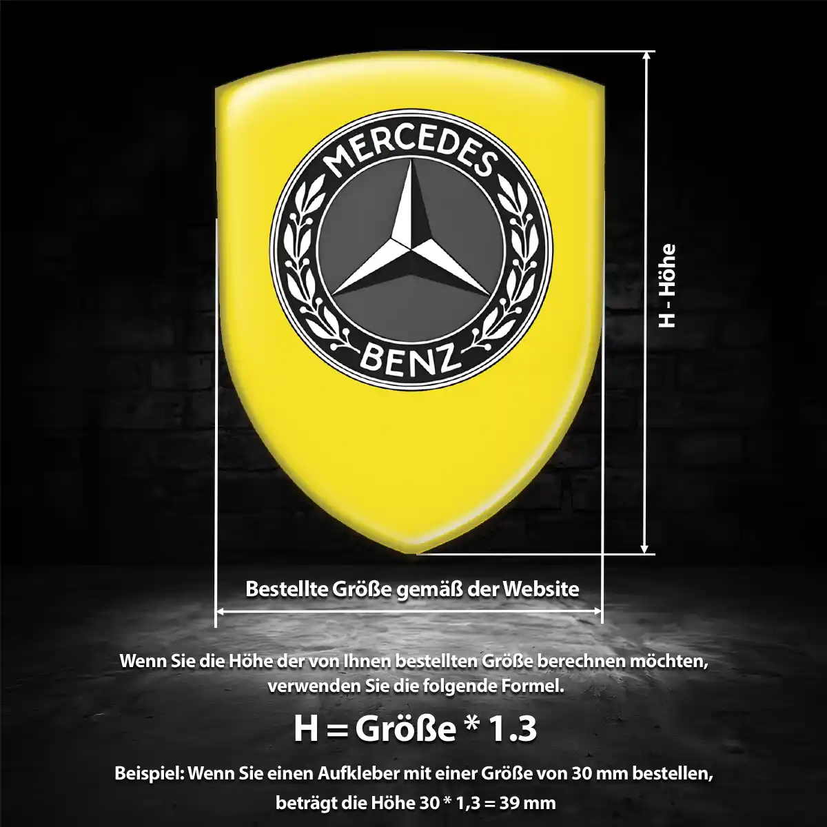 Mercedes Emblem Aufkleber Wappen Auto Stilvolles Design