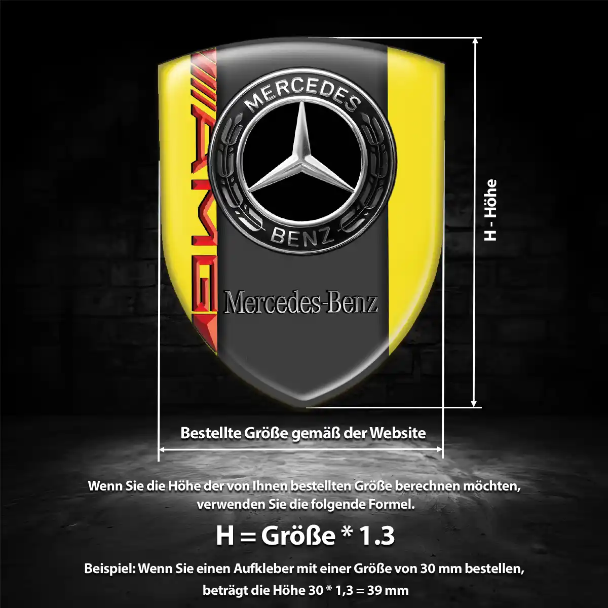 Mercedes Emblem Aufkleber Wappen Limitierte Auflage
