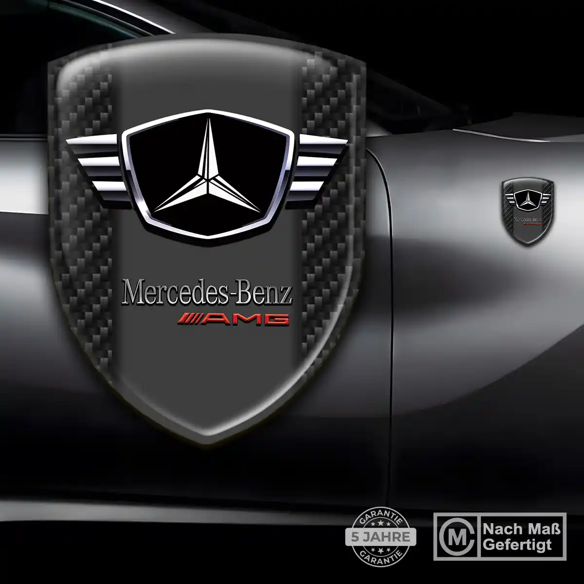 Mercedes Emblem Aufkleber Wappen Stilvolles Design