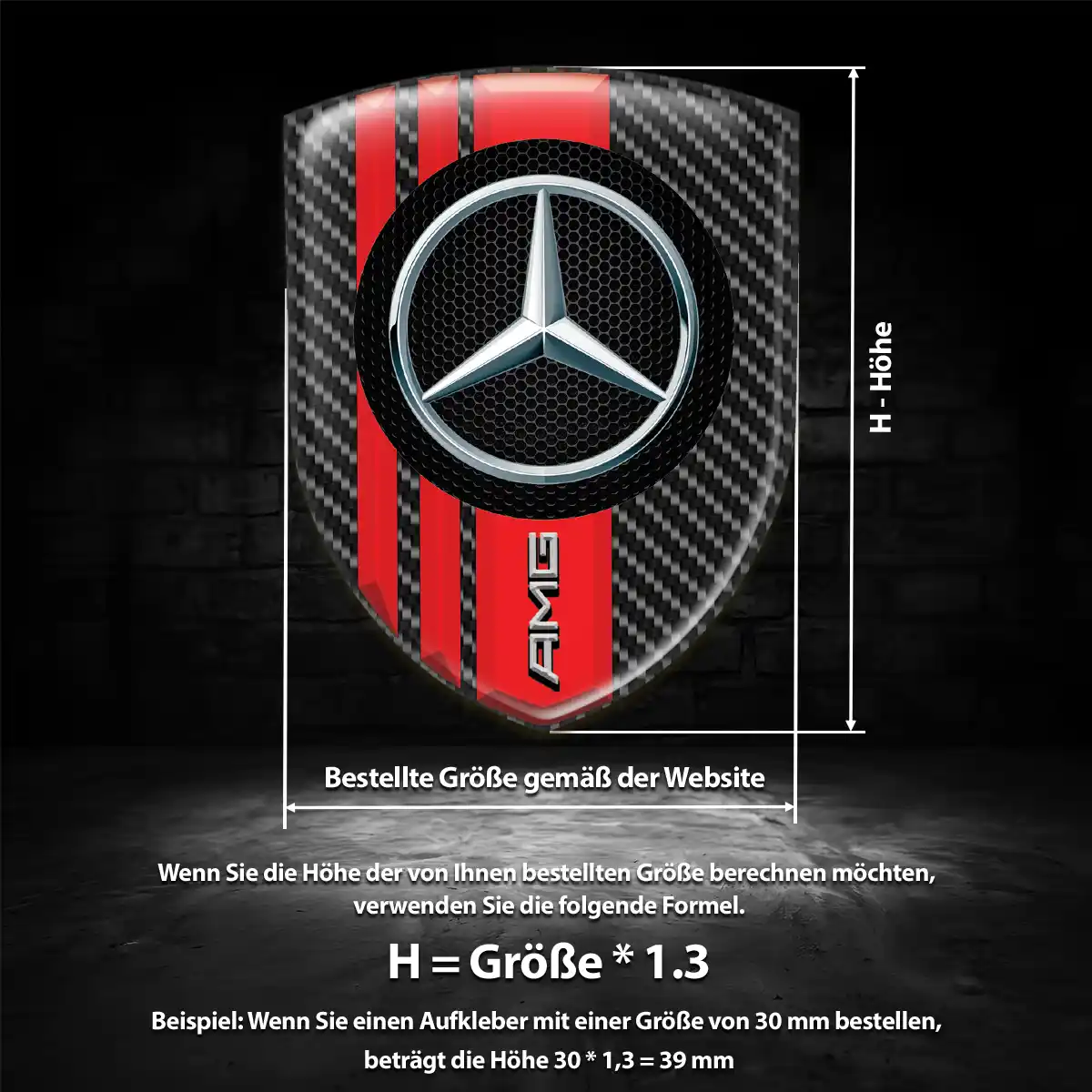 Mercedes Emblem Wappen Aufkleber Auto Limitierte Auflage