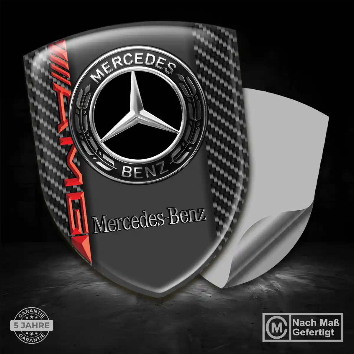 Mercedes Emblem Wappen Aufkleber Auto Premium-Edition