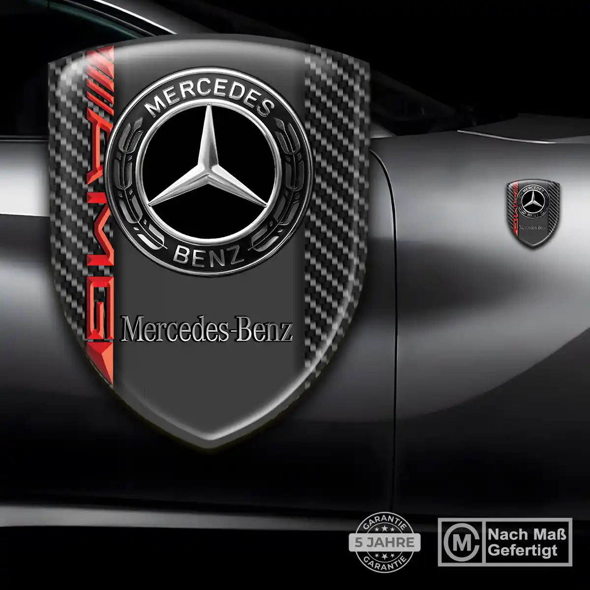 Mercedes Emblem Wappen Aufkleber Auto Premium-Edition