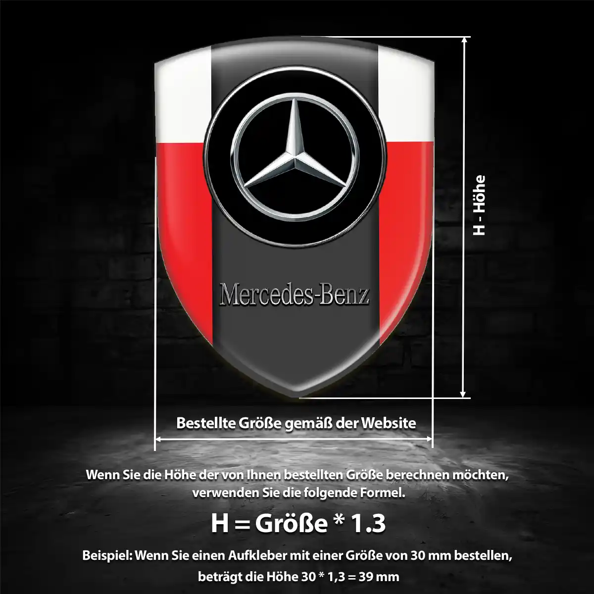Mercedes Emblem Wappen Aufkleber Auto Stilvolles Design