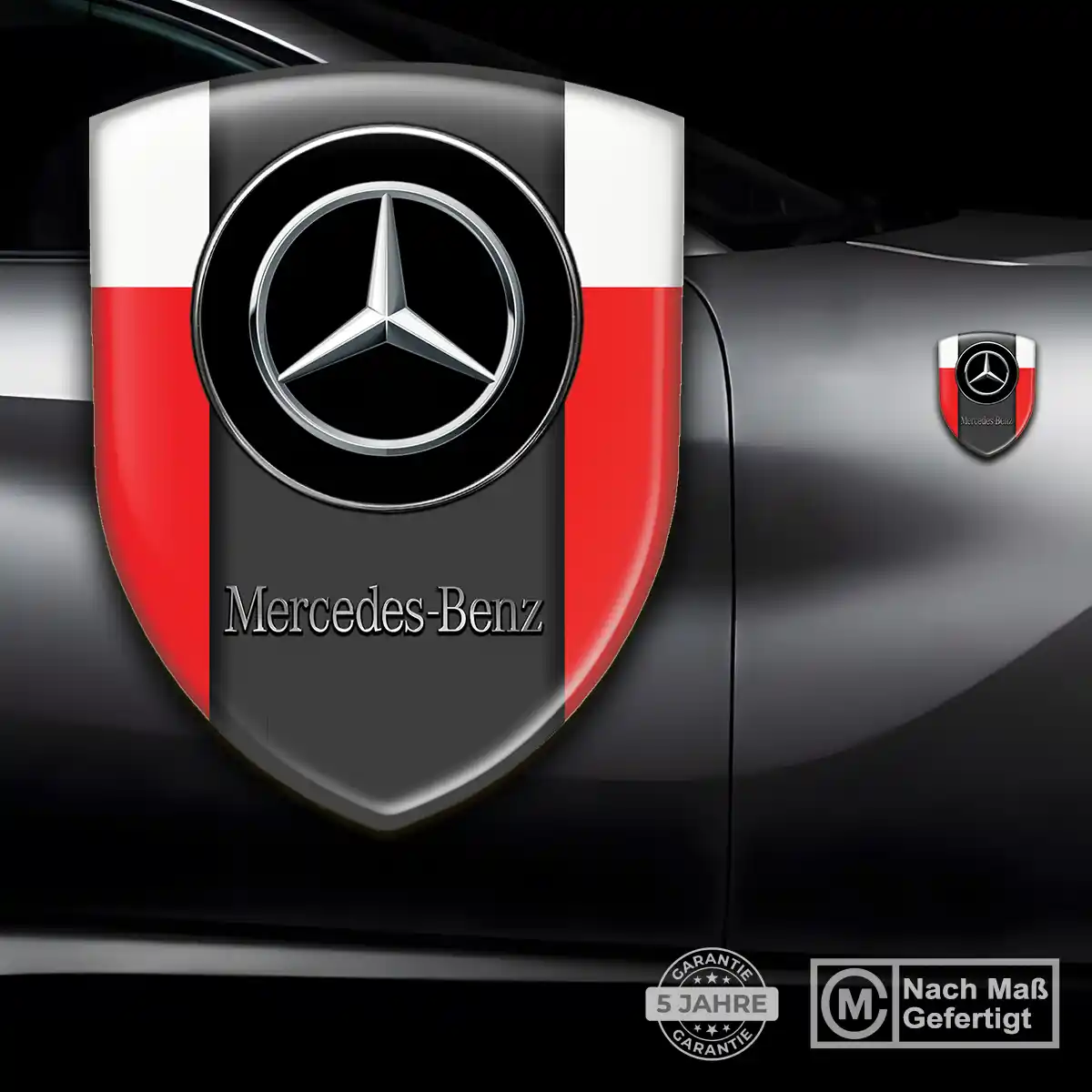 Mercedes Emblem Wappen Aufkleber Auto Stilvolles Design