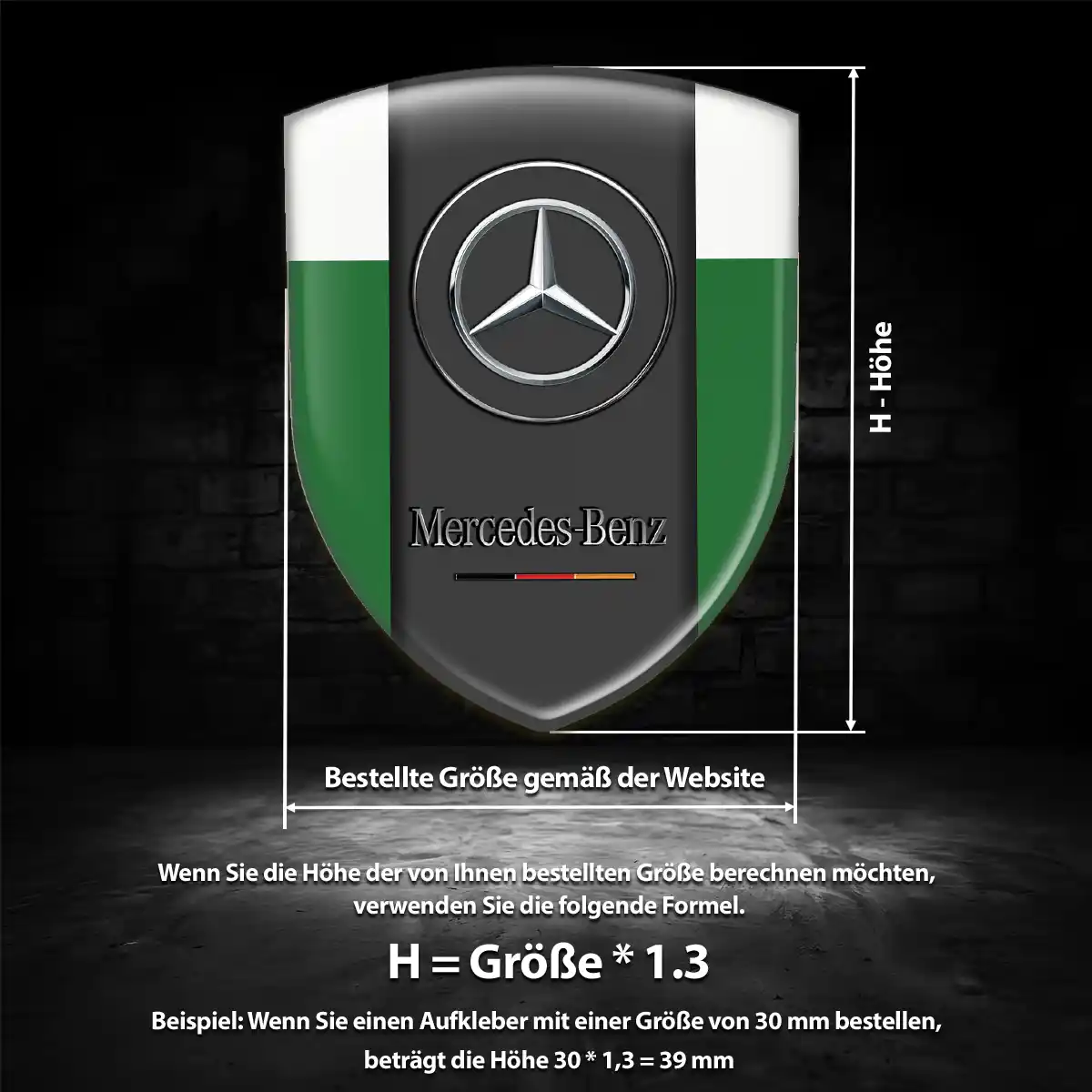 Mercedes Emblem Wappen Aufkleber Limitierte Auflage