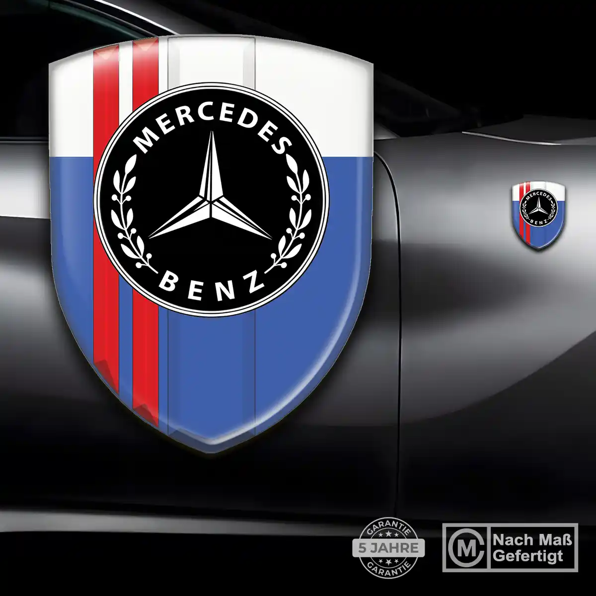 Mercedes Emblem Wappen Aufkleber Luxus-Edition