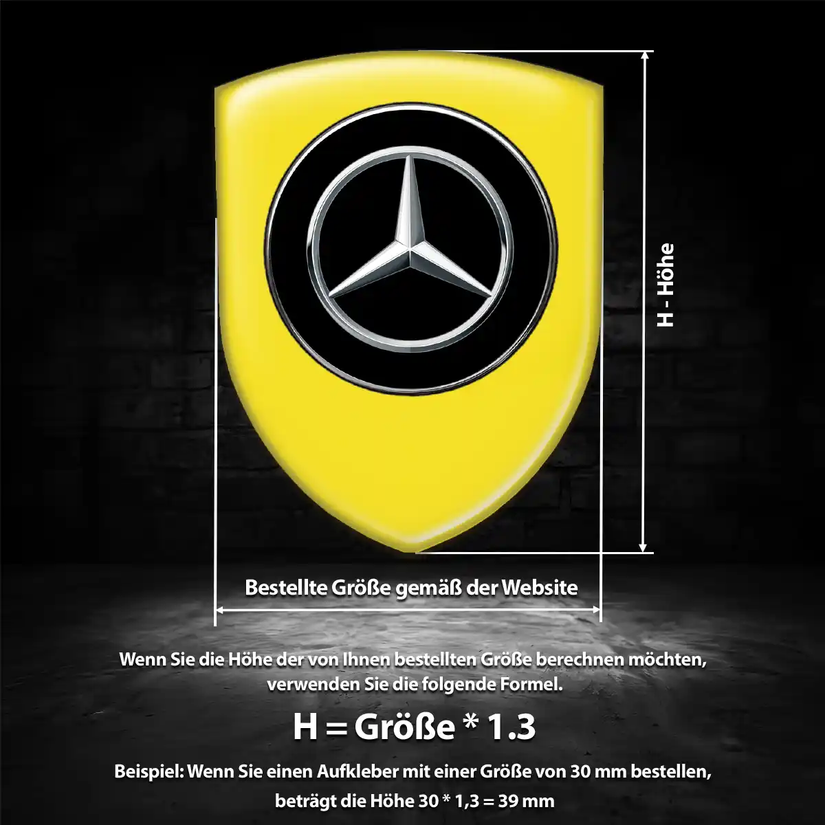 Mercedes Emblem Wappen Aufkleber Stilvolles Design