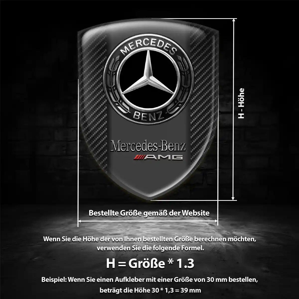 Mercedes Emblem Wappen Auto Premiumqualität