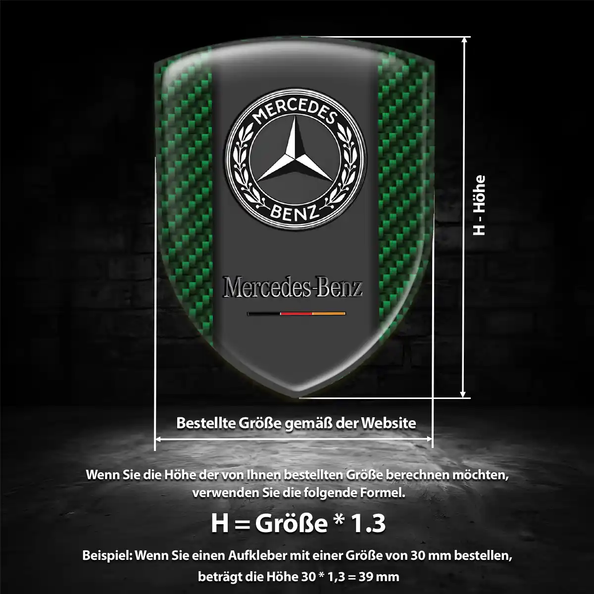 Mercedes Emblem Wappen Hohe Qualität