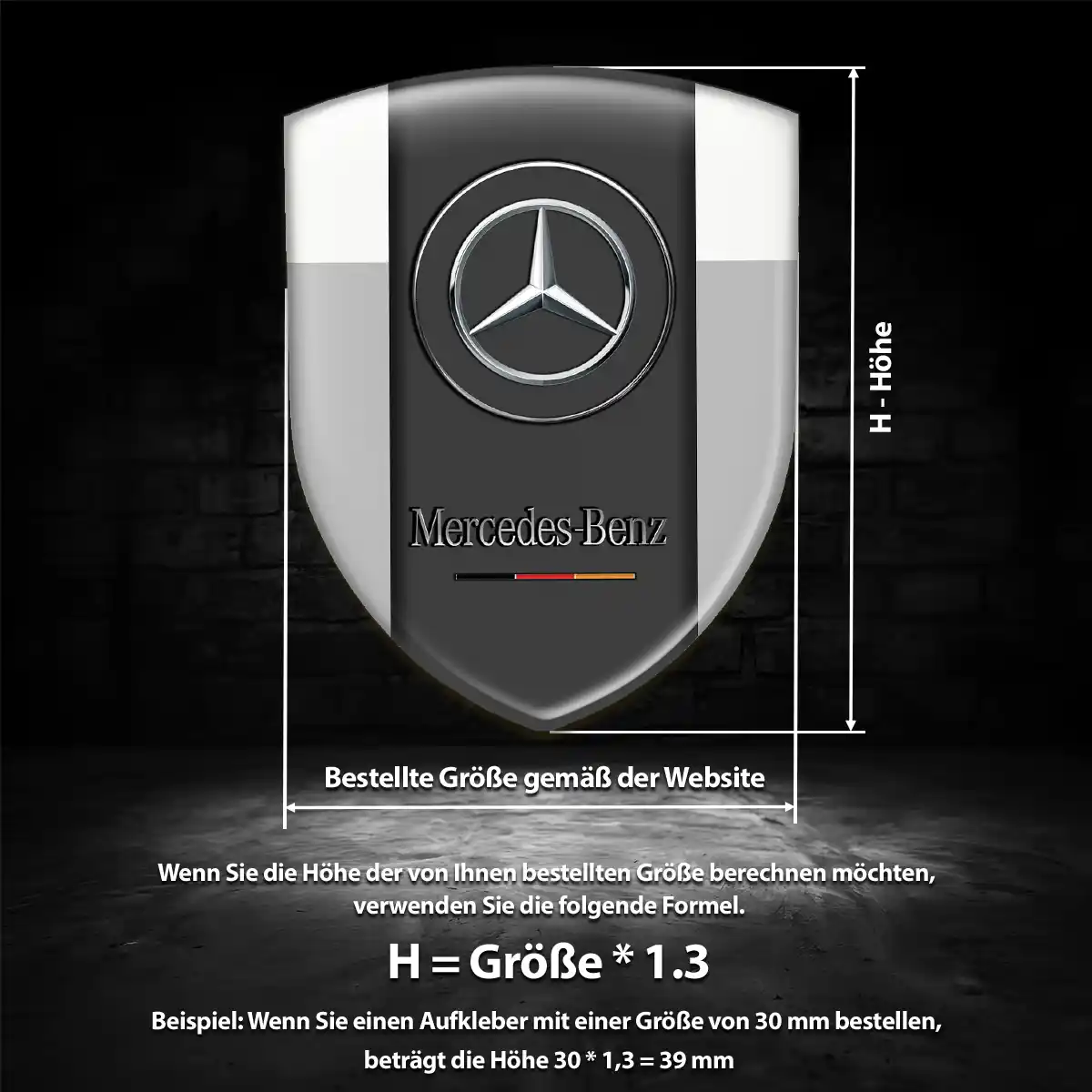Mercedes Emblem Wappen Luxus-Edition