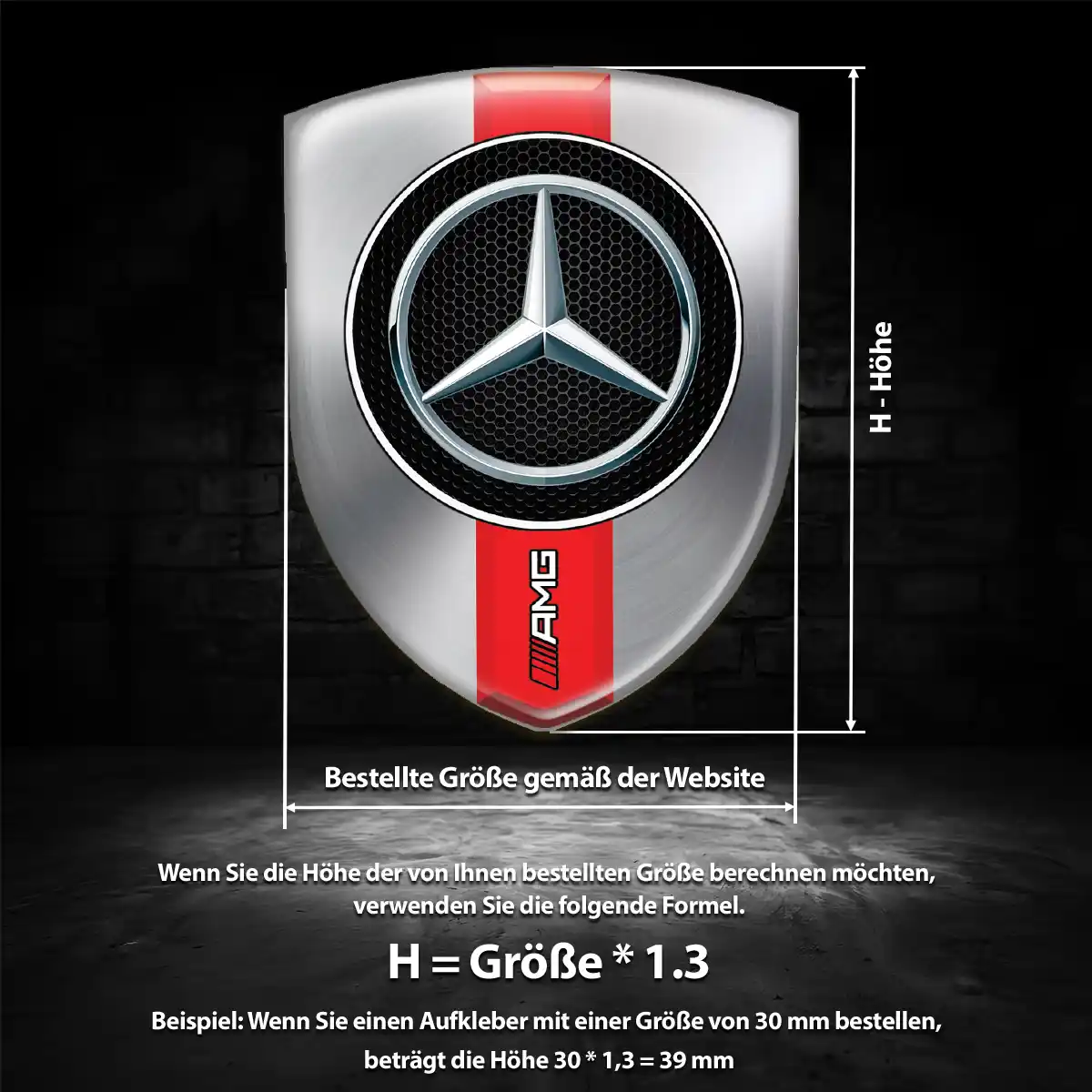 Mercedes Emblem Wappen Stilvolles Design