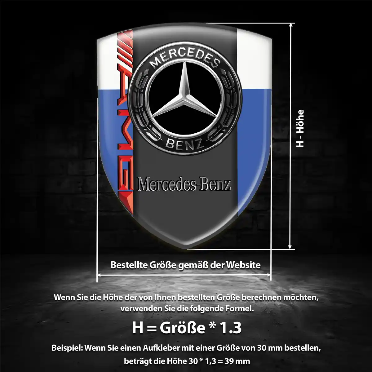 Mercedes Embleme Silikon Aufkleber Auto Limitierte Auflage