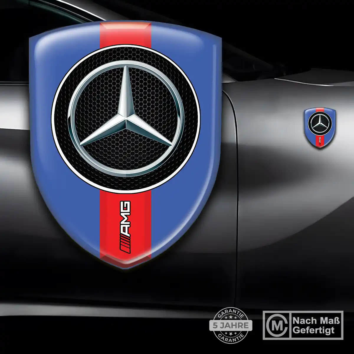 Mercedes Embleme Silikon Aufkleber Auto Premium-Edition