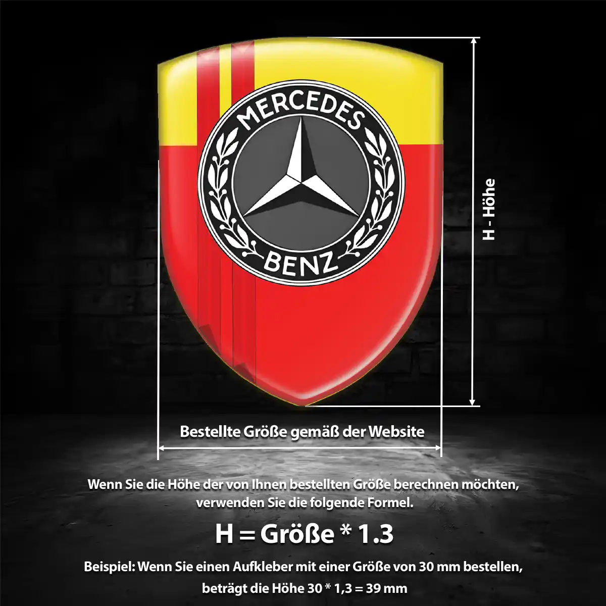 Mercedes Embleme Silikon Aufkleber Auto Premiumqualität