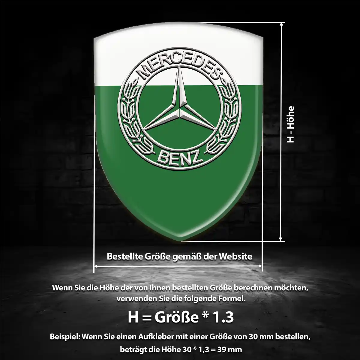 Mercedes Embleme Silikon Aufkleber Limitierte Auflage