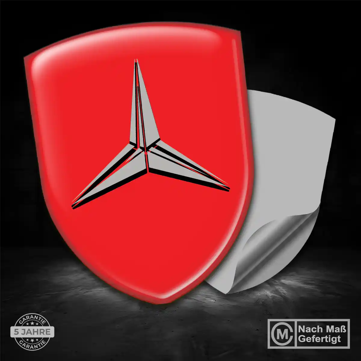 Mercedes Embleme Silikon Aufkleber Premiumqualität