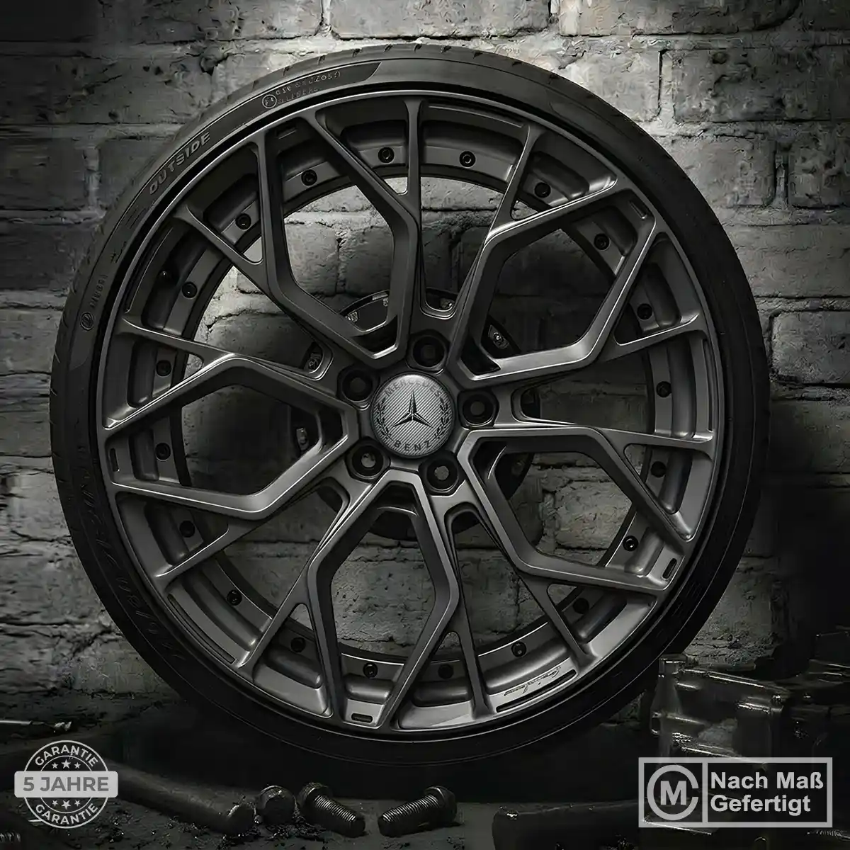Mercedes Felgenemblem Aufkleber Premium-Edition