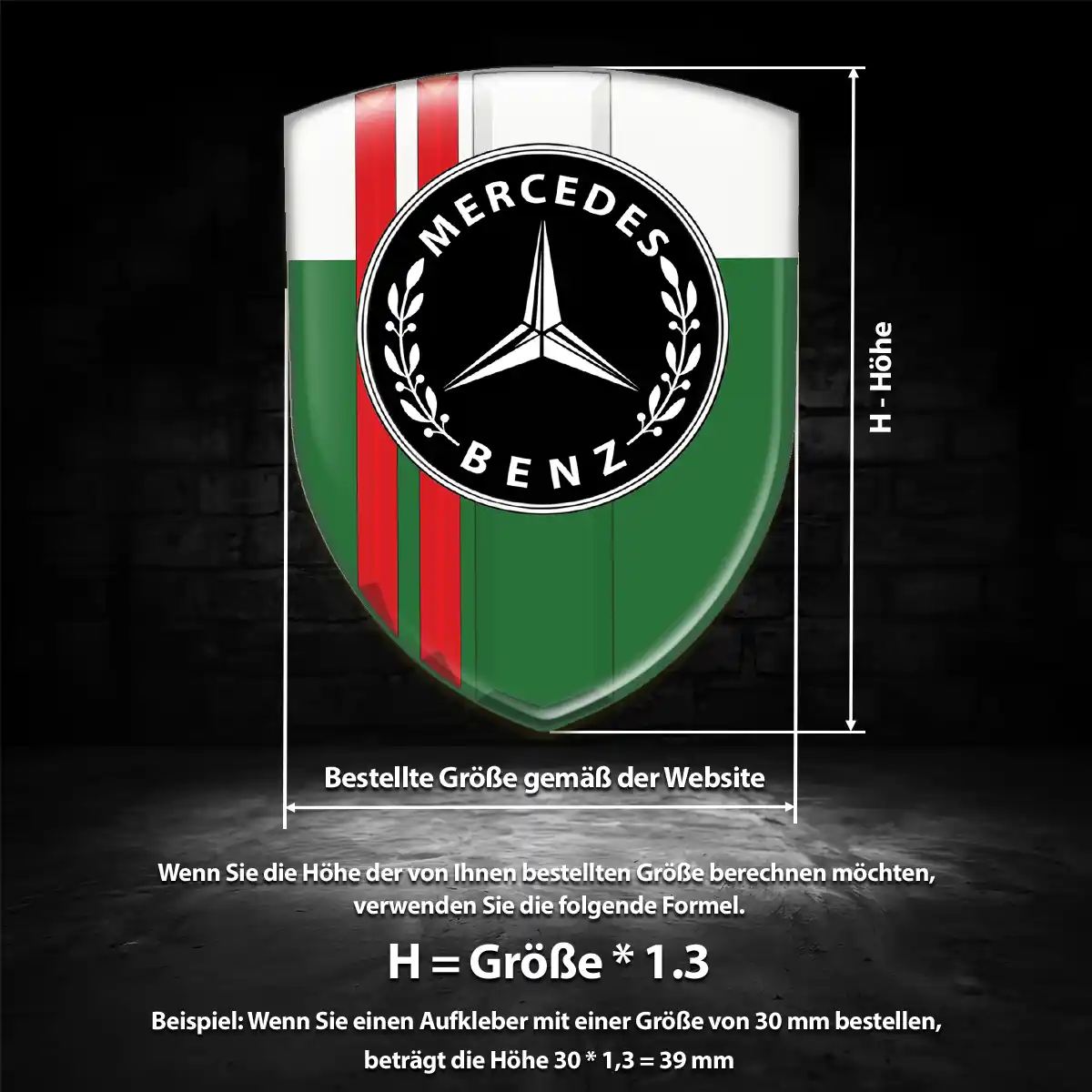 Mercedes Silikon Aufkleber Auto Limitierte Auflage