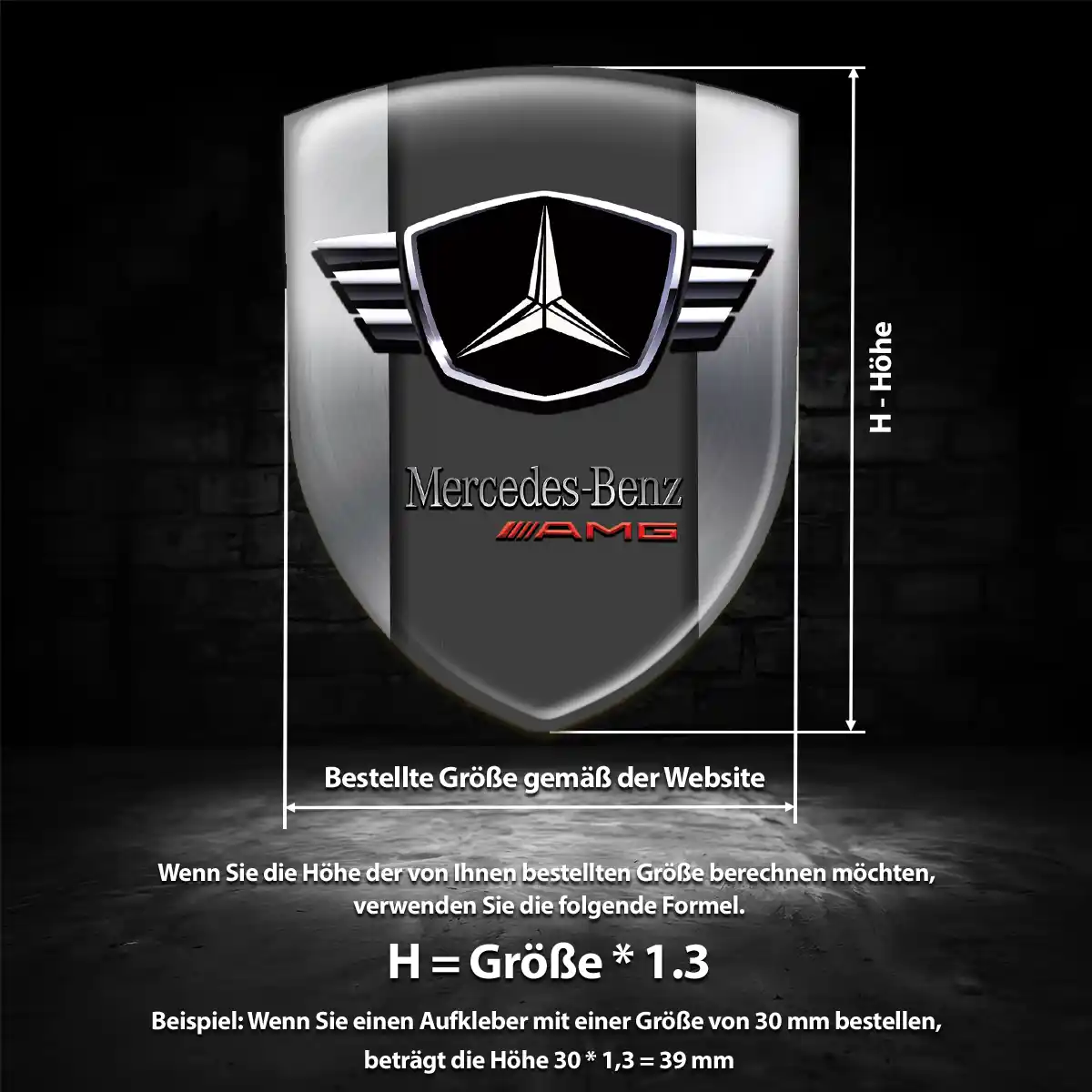 Mercedes Silikon Aufkleber Embleme Auto Limitierte Auflage