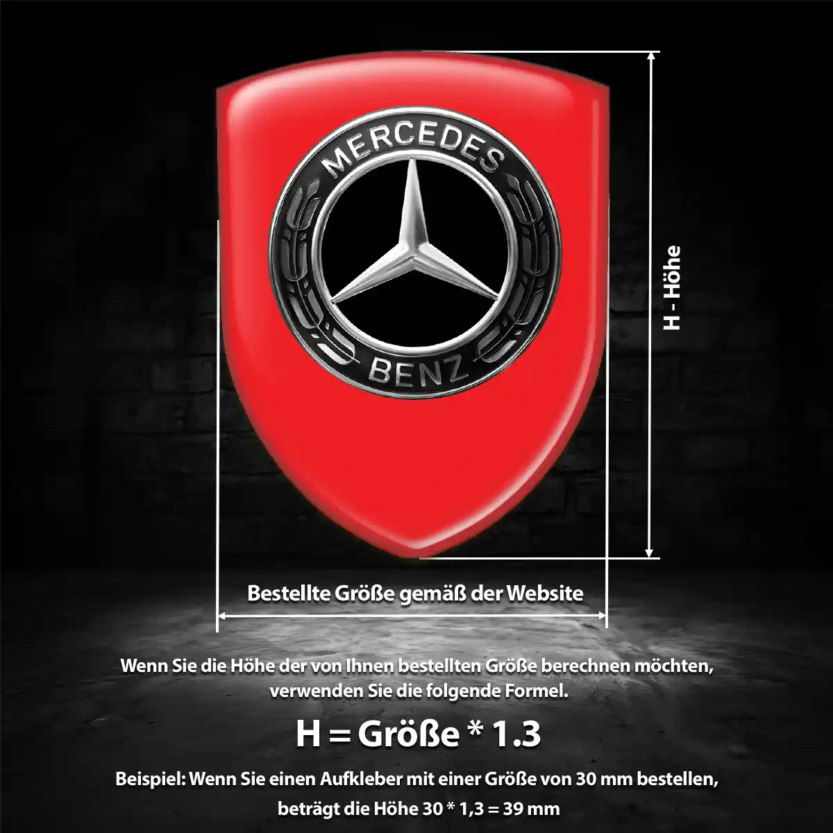 Mercedes Silikon Aufkleber Embleme Auto Premium-Edition