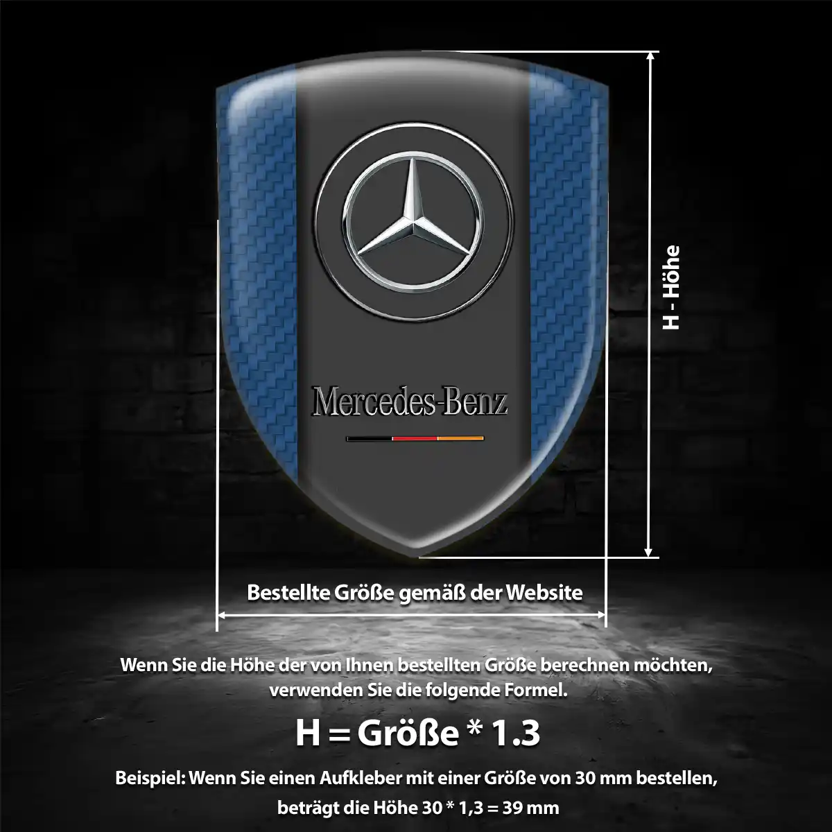 Mercedes Silikon Aufkleber Embleme Auto Premiumqualität