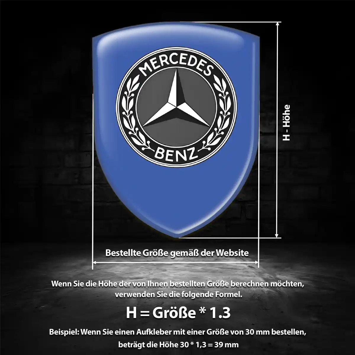 Mercedes Silikon Aufkleber Embleme Luxus-Edition