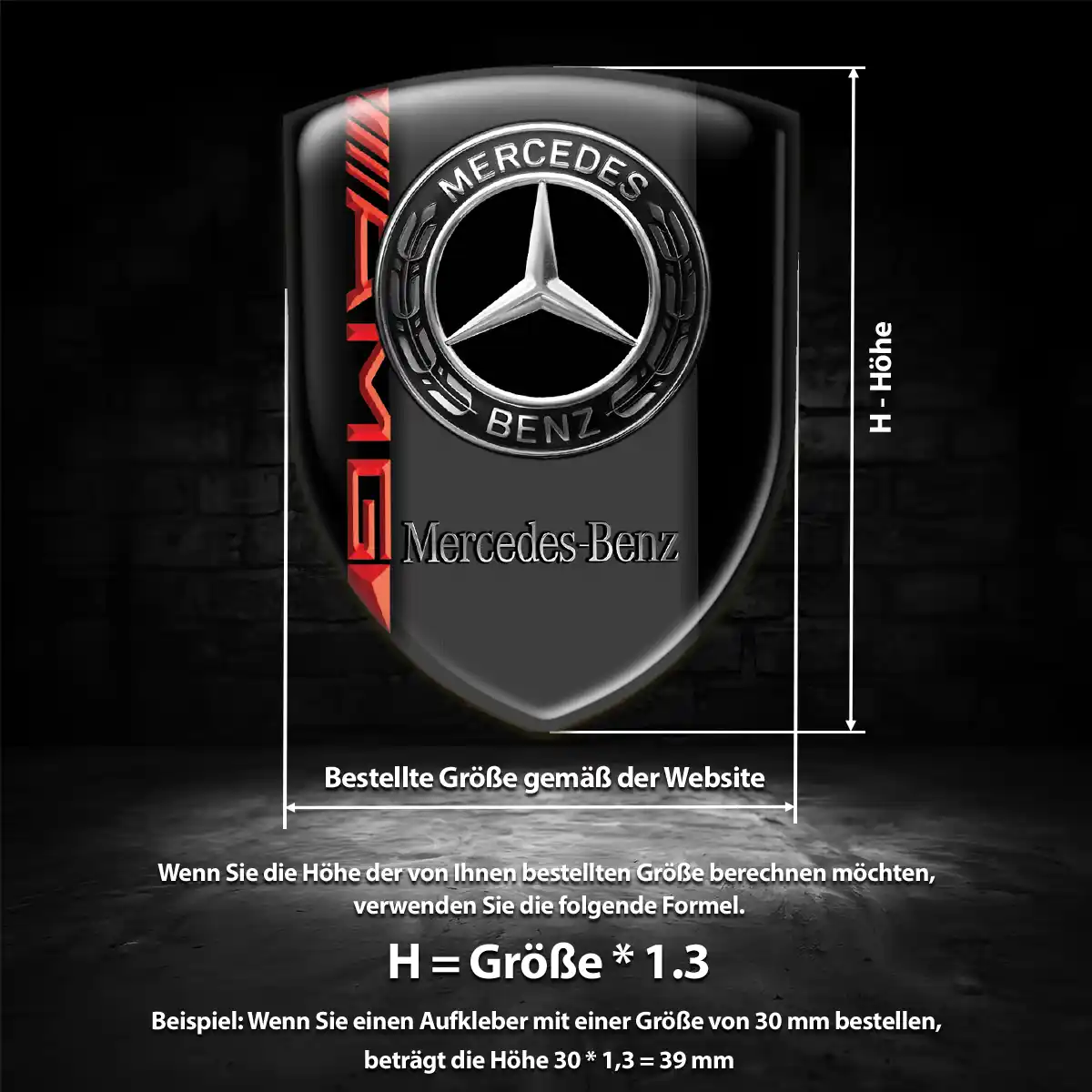 Mercedes Silikon Aufkleber Hohe Qualität
