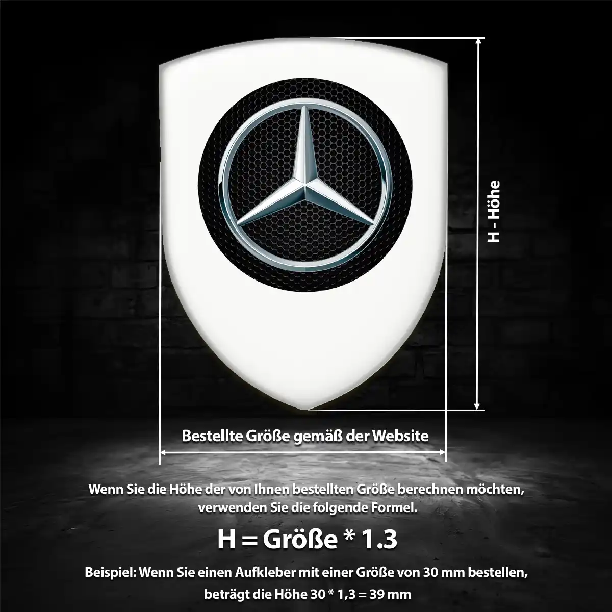 Mercedes Silikon Aufkleber Premium-Edition
