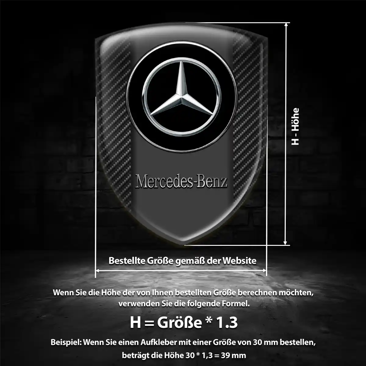 Mercedes Silikon Aufkleber Stilvolles Design
