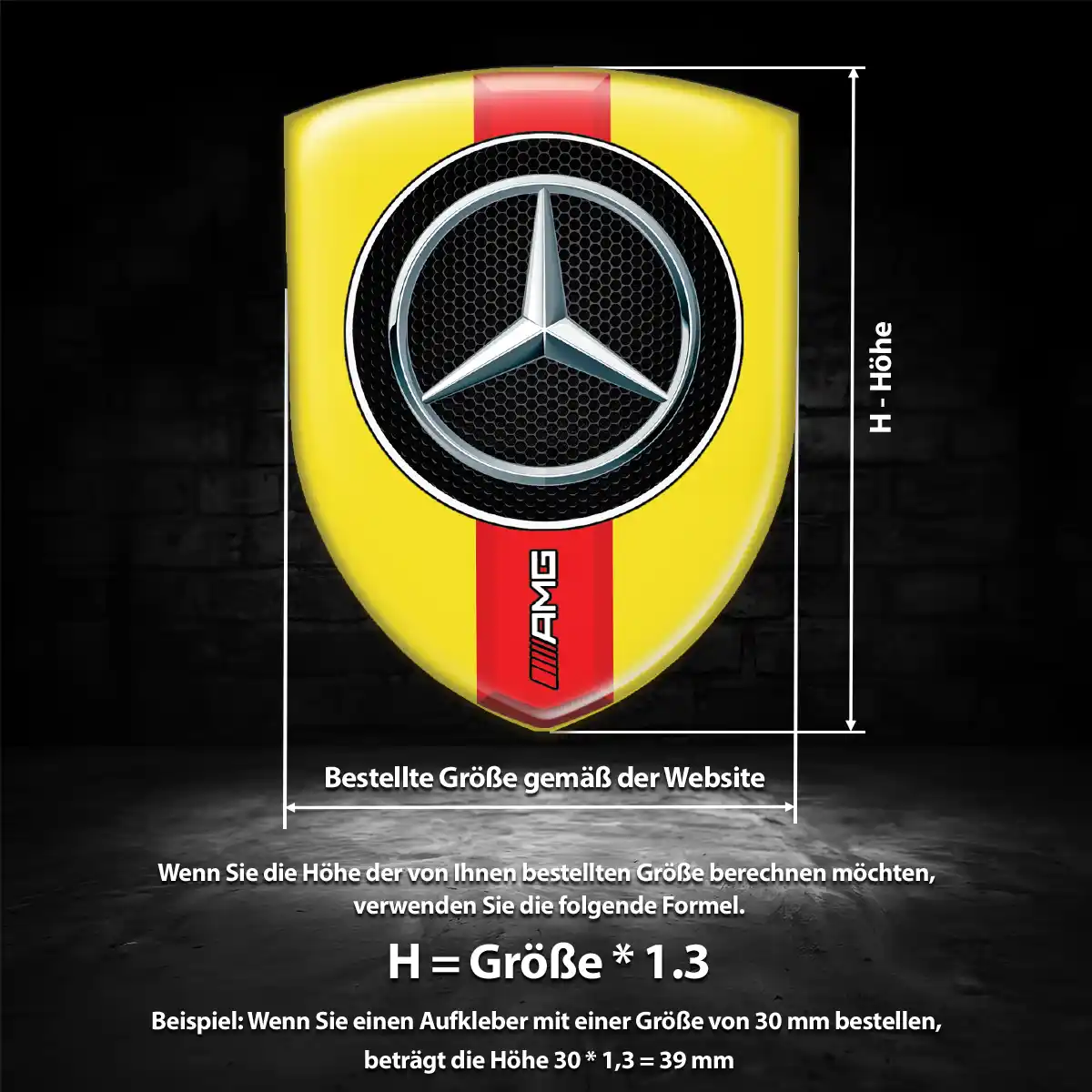 Mercedes Silikon Aufkleber Wappen Auto Hohe Qualität