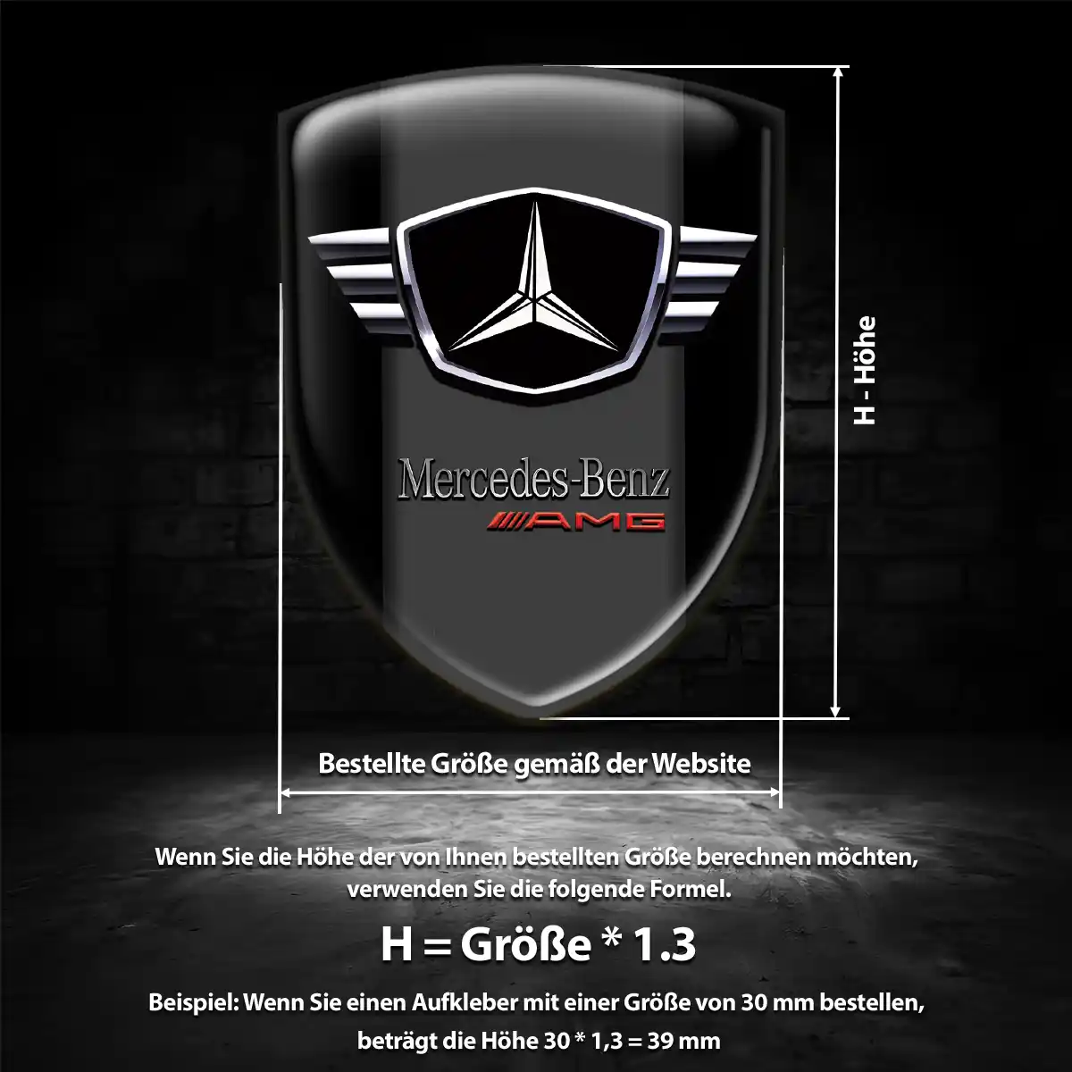 Mercedes Silikon Aufkleber Wappen Auto Limitierte Auflage
