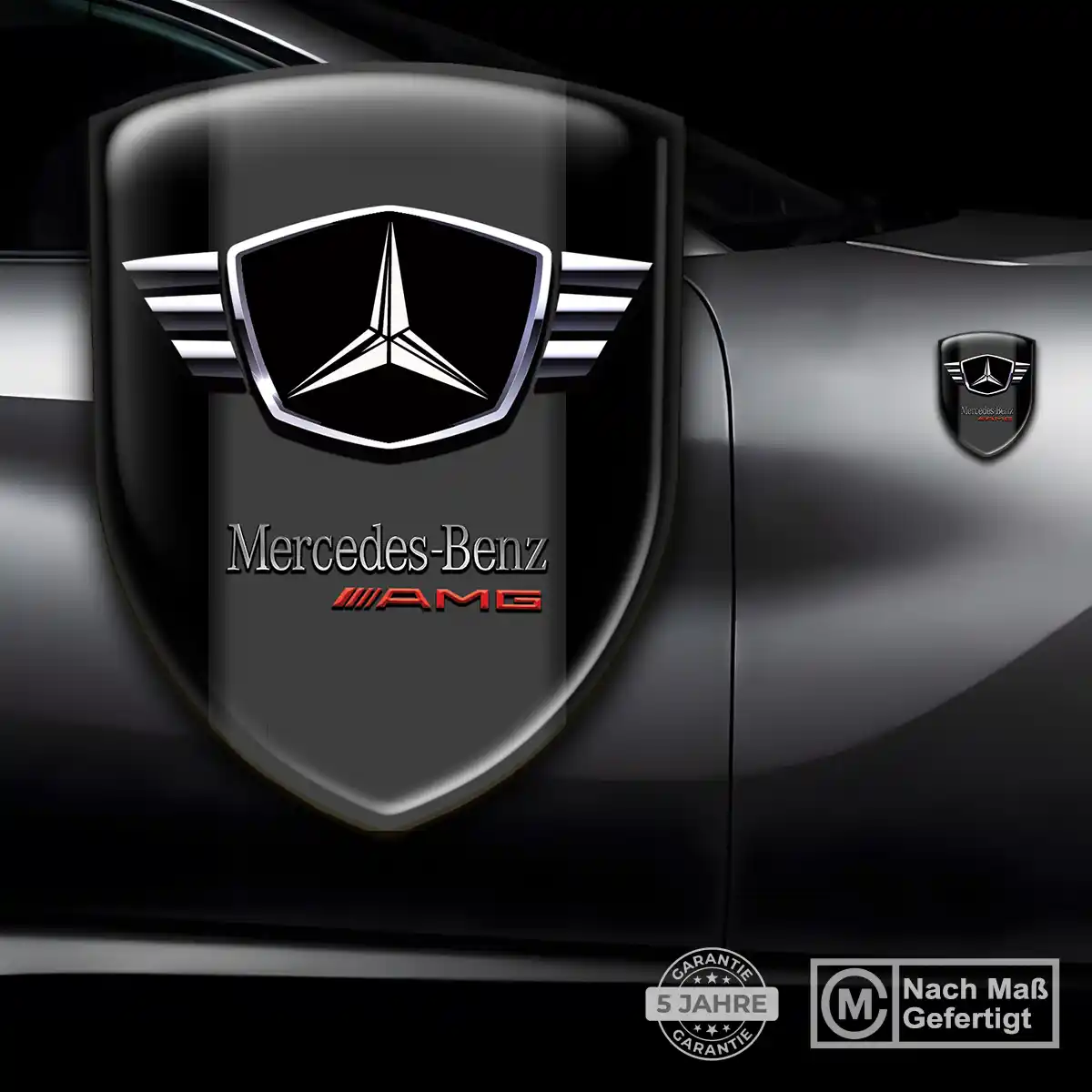 Mercedes Silikon Aufkleber Wappen Auto Limitierte Auflage
