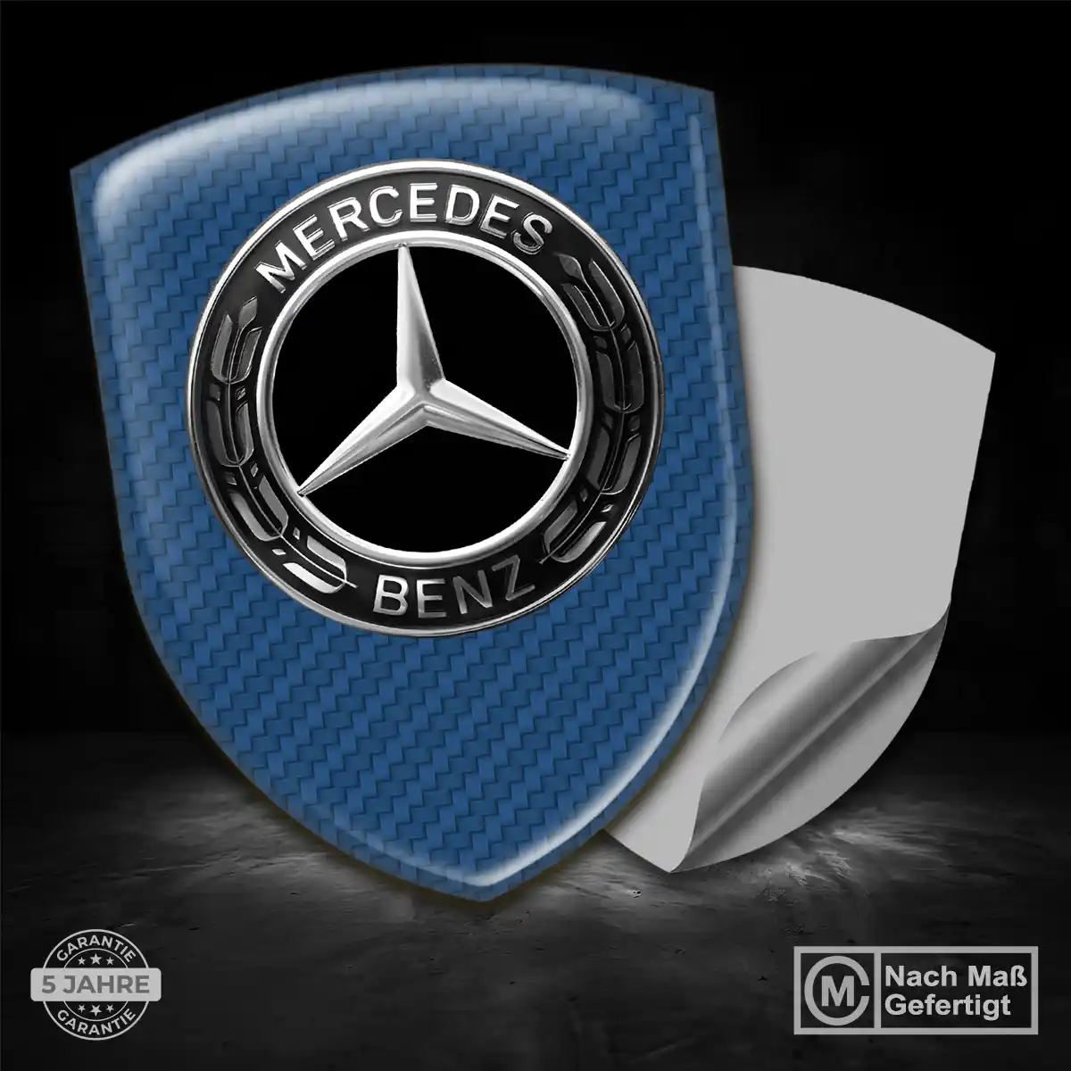 Mercedes Silikon Aufkleber Wappen Auto Premiumqualität