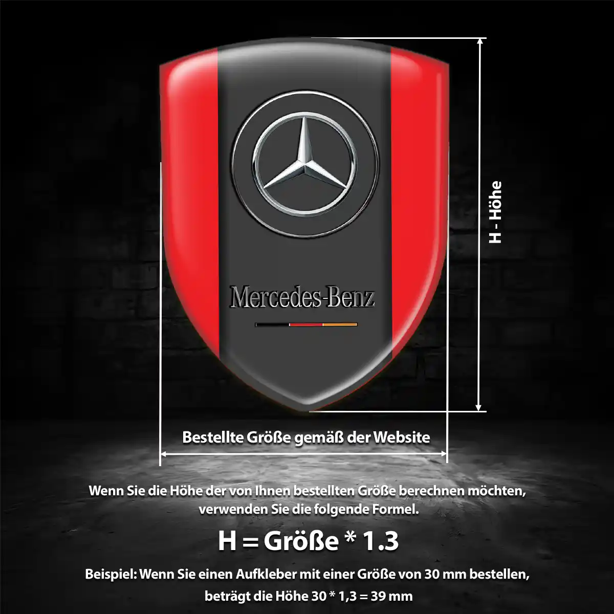 Mercedes Silikon Aufkleber Wappen Auto Stilvolles Design