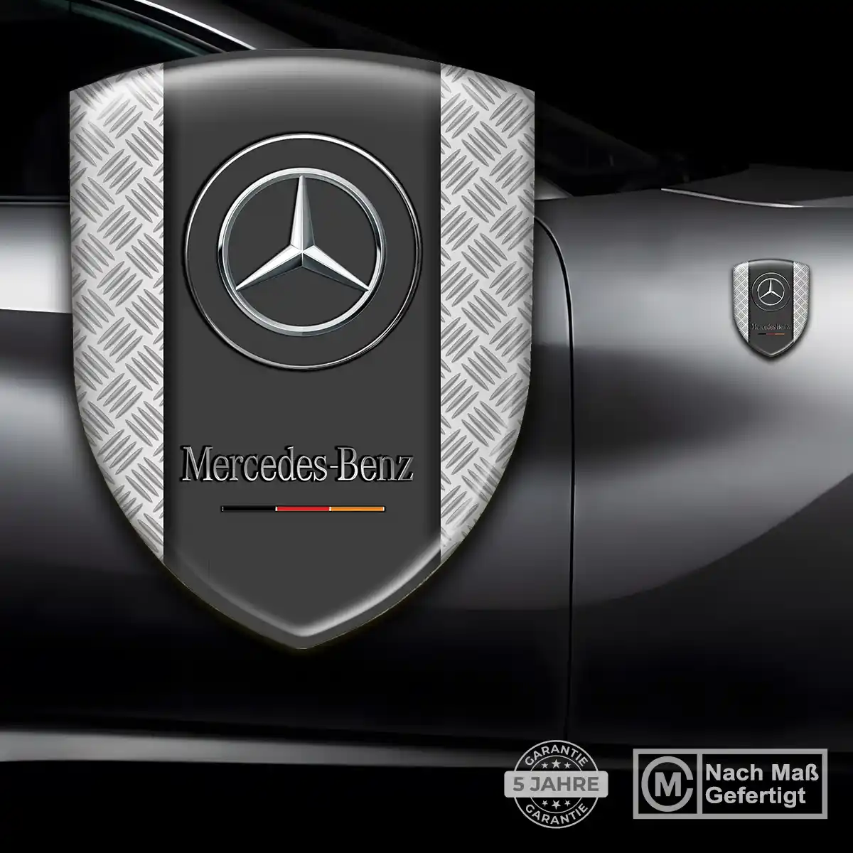 Mercedes Silikon Aufkleber Wappen Premium-Edition