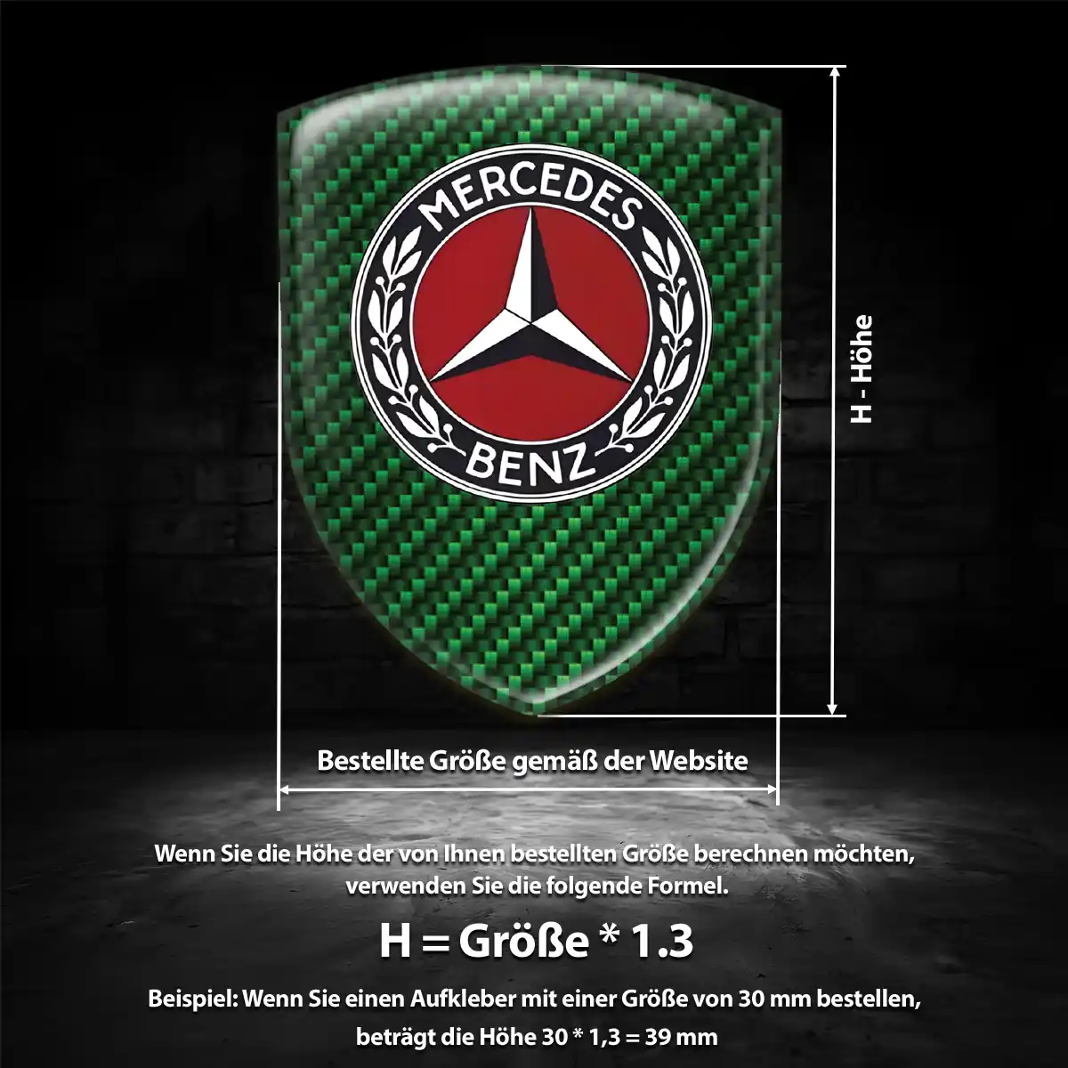 Mercedes Silikon Aufkleber Wappen Stilvolles Design