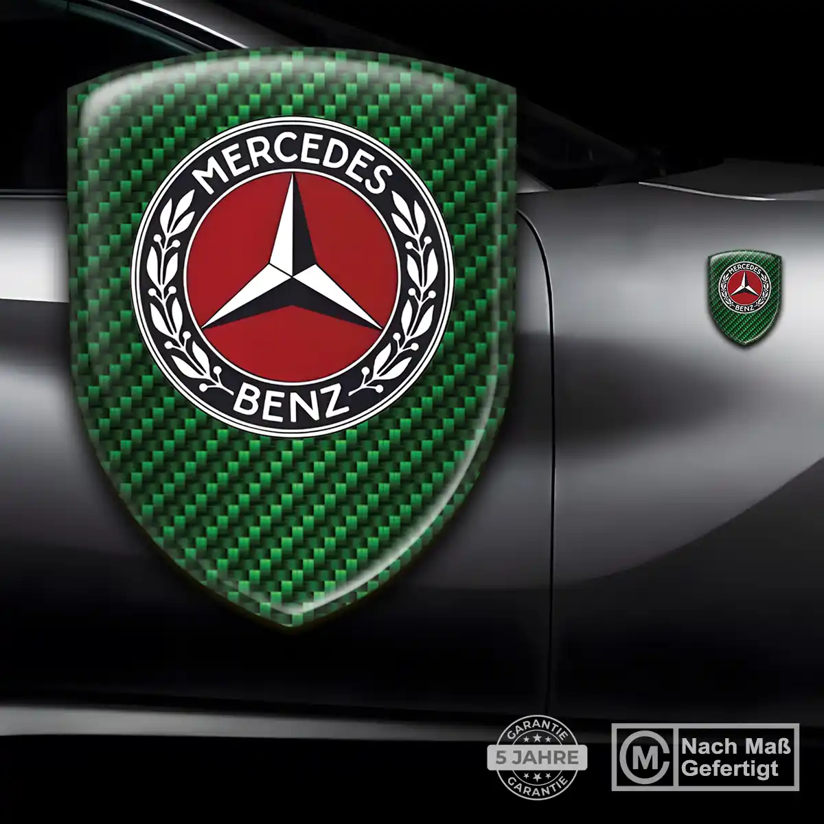 Mercedes Silikon Aufkleber Wappen Stilvolles Design