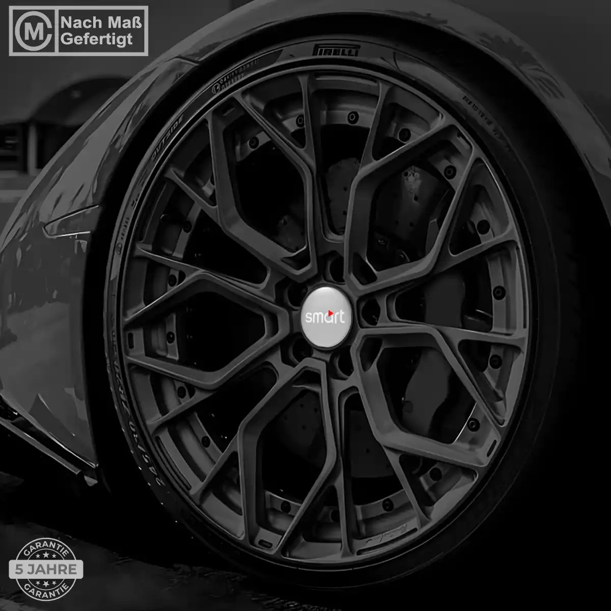 Mercedes Smart Aufkleber Nabenkappen Premium-Edition