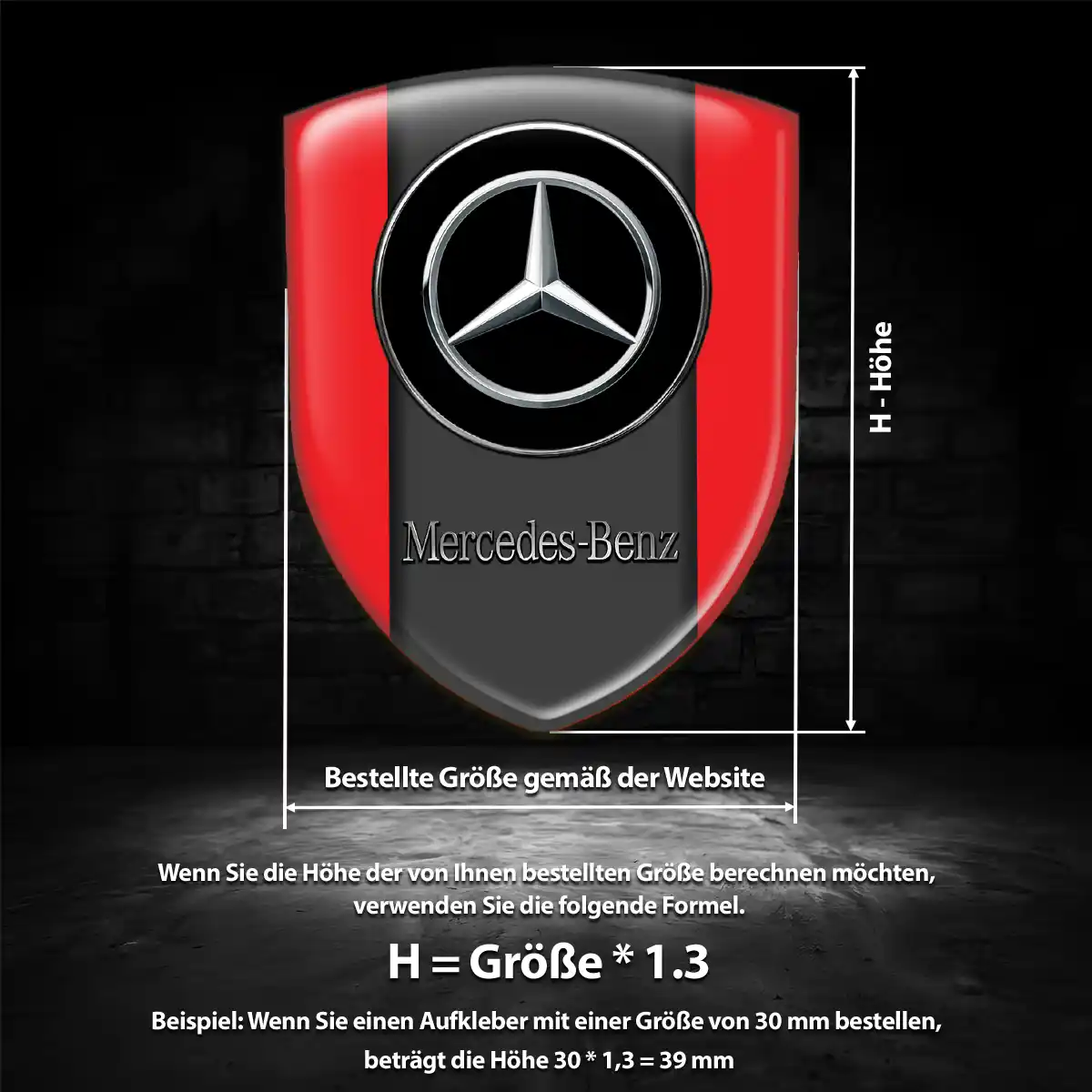 Mercedes Wappen Aufkleber Auto Limitierte Auflage