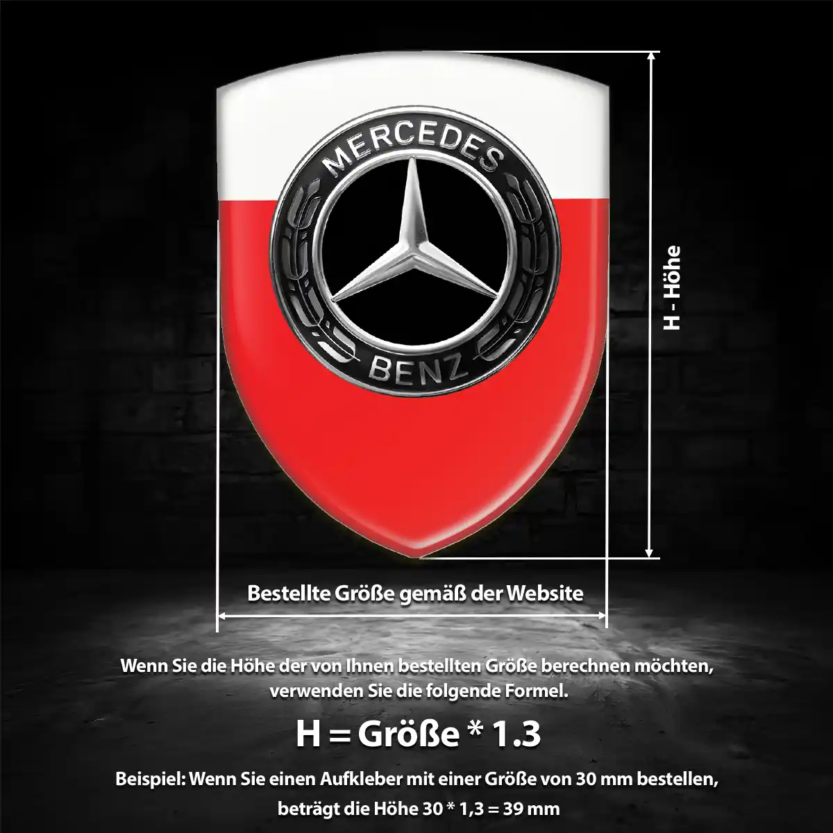Mercedes Wappen Aufkleber Auto Premiumqualität