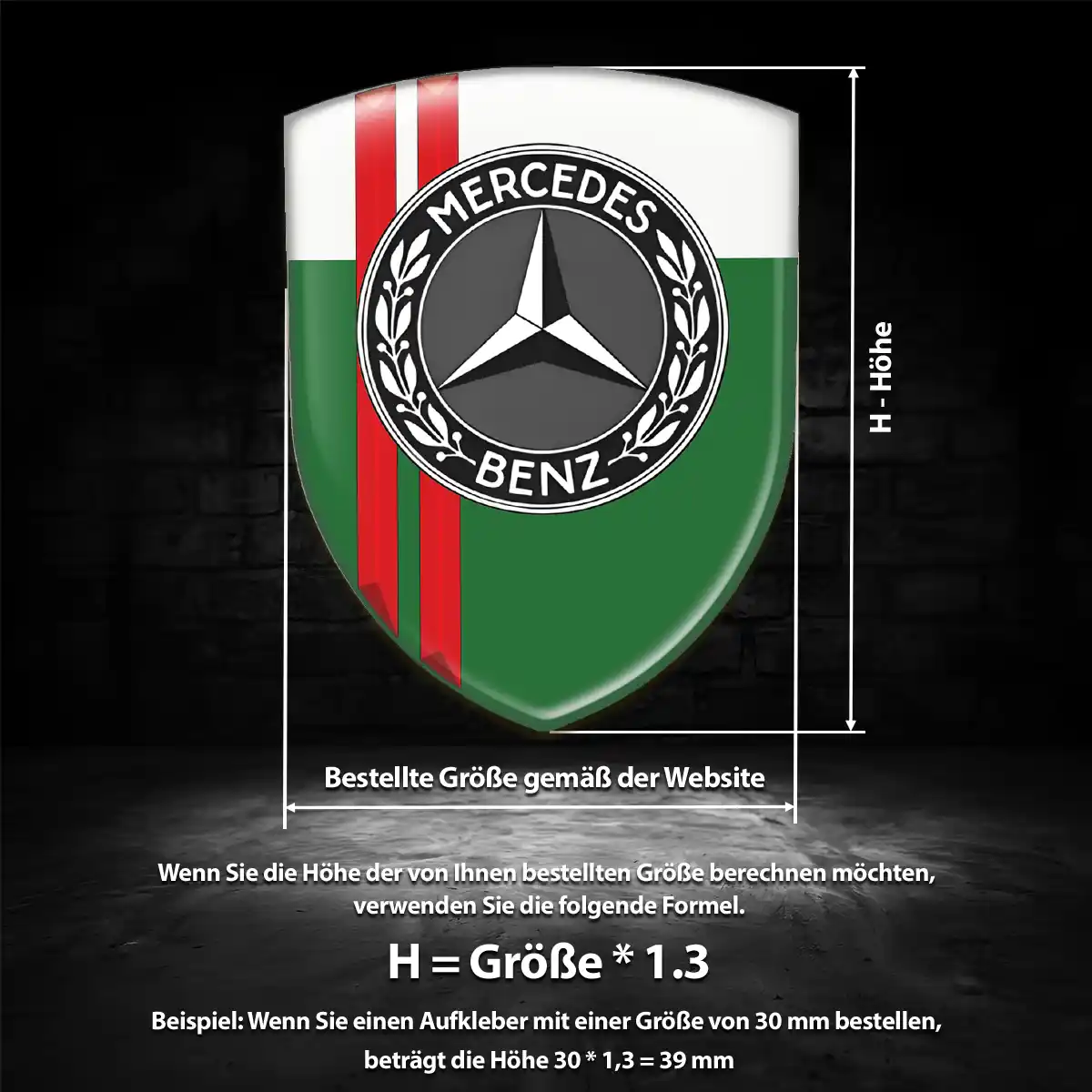 Mercedes Wappen Aufkleber Emblem Auto Hohe Qualität