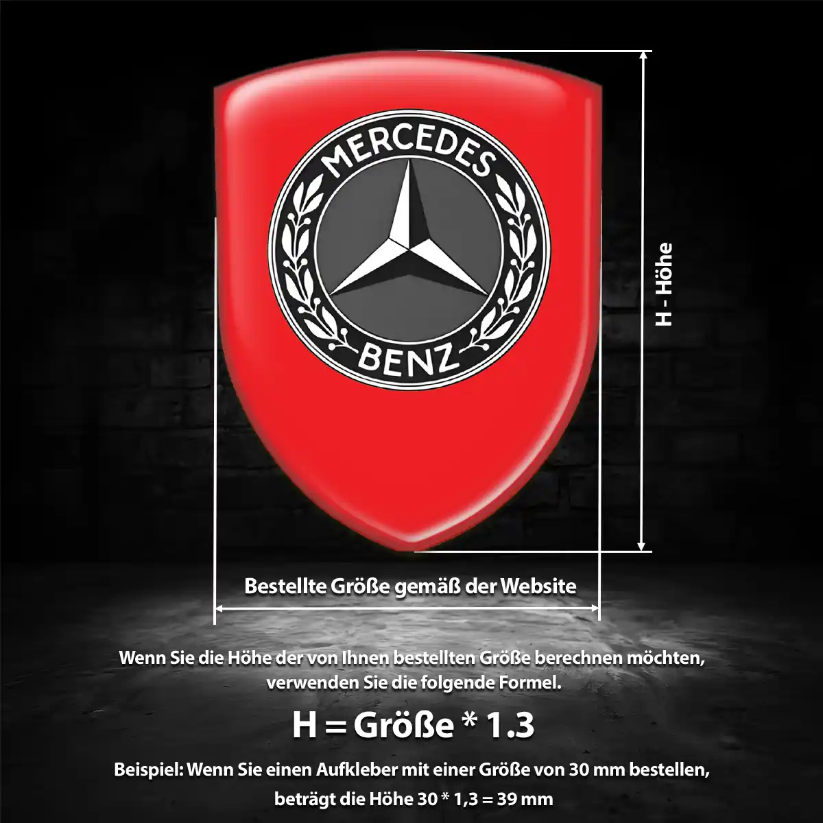 Mercedes Wappen Aufkleber Emblem Auto Limitierte Auflage