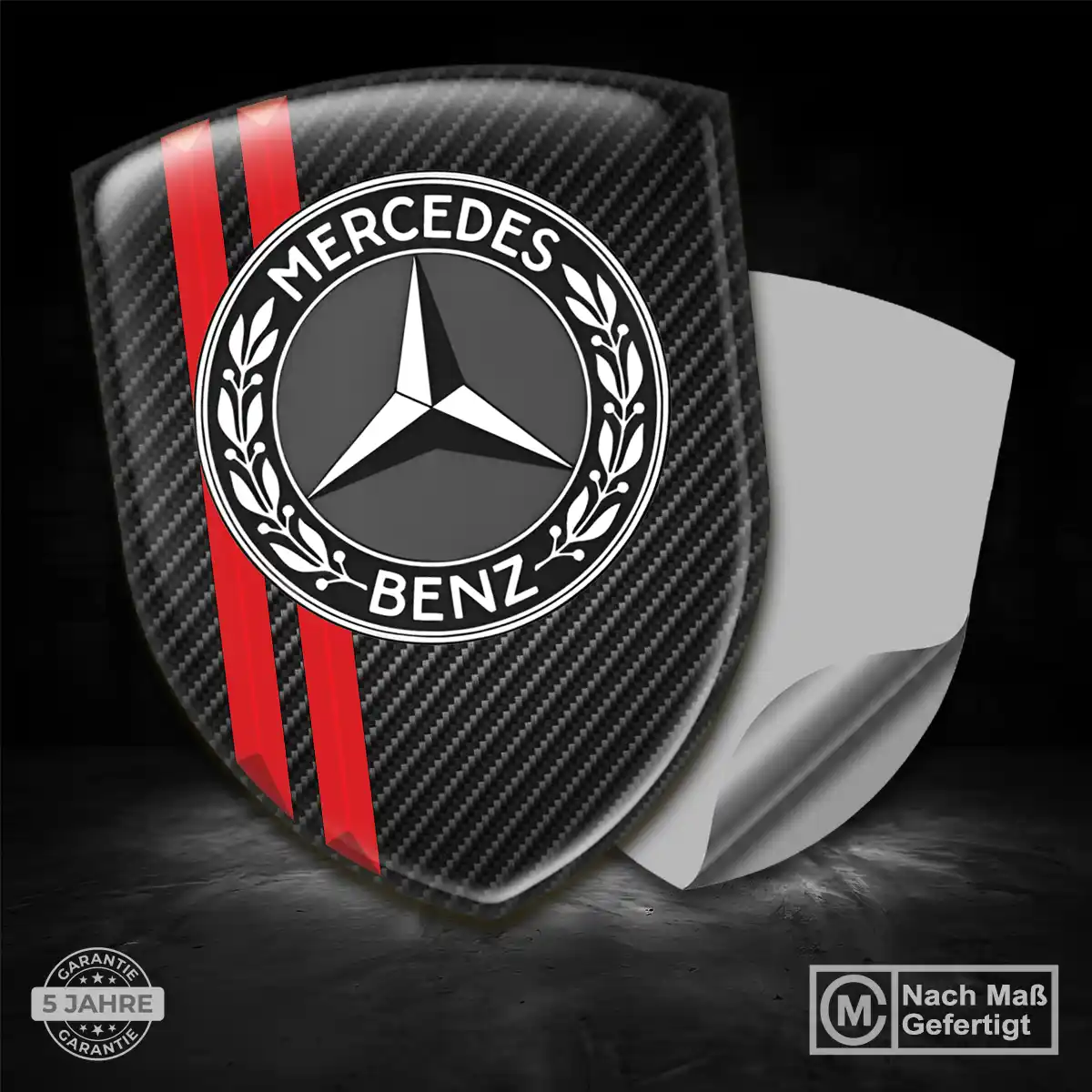 Mercedes Wappen Aufkleber Emblem Auto Premium-Edition