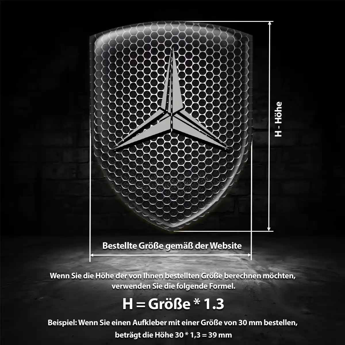 Mercedes Wappen Aufkleber Emblem Auto Premiumqualität