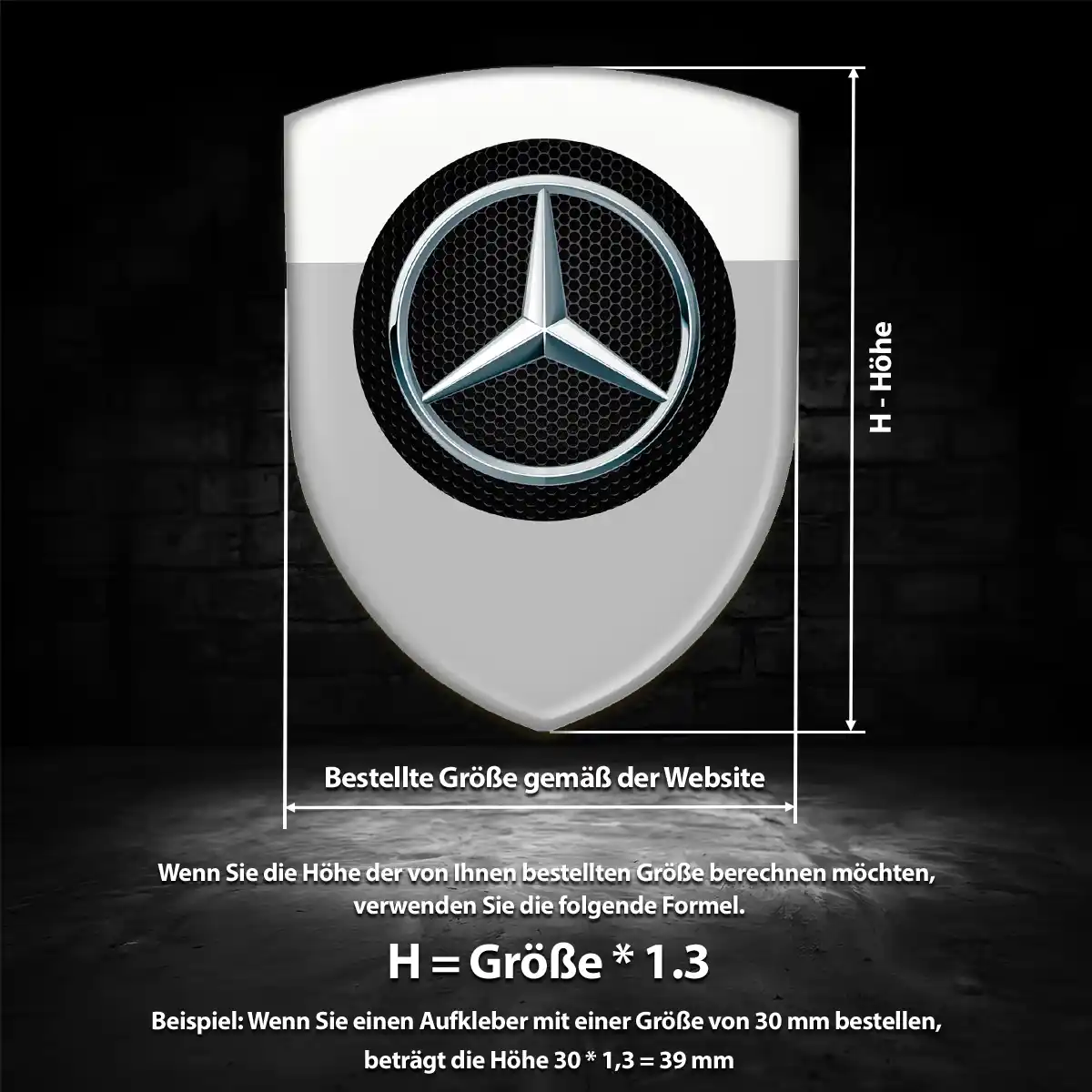 Mercedes Wappen Aufkleber Emblem Auto Stilvolles Design